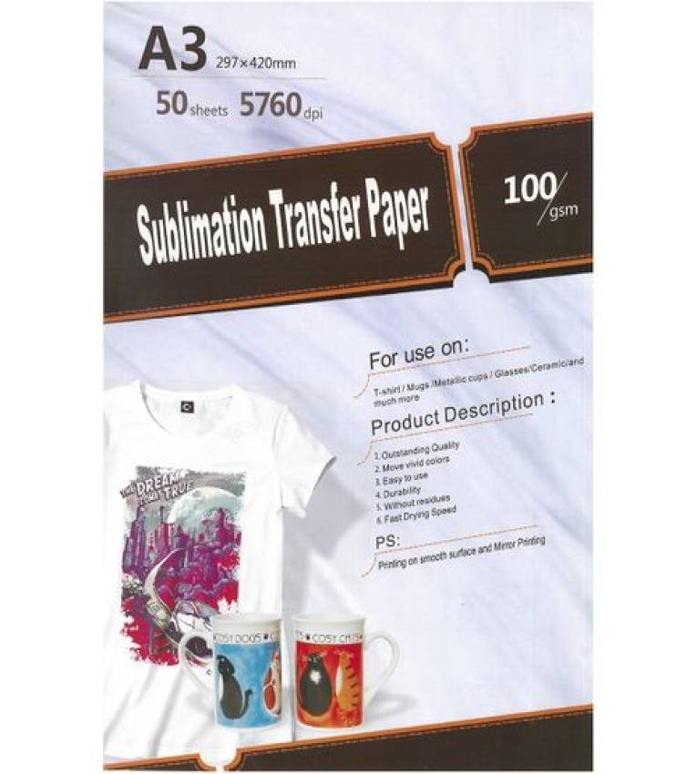 Papier de transfert de sublimation A3
